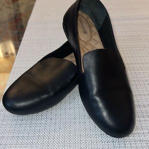 Birdies | The Starling Smoking Slipper Leather Flats Black (7.5)